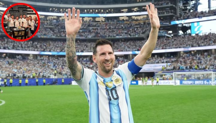 La sorpresa de los jugadores de la Selección Argentina a Lionel Messi por su cumpleaños número 39