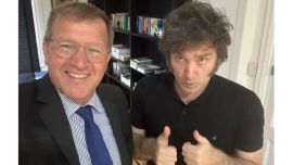 Eduardo Serenellini y Javier Milei