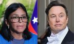 De estar prohibido a héroe nacional: la venezolana Delcy Rodríguez le agradeció a Elon Musk