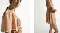 Ideas de look para invierno con vestido y los zapatos bajos en tendencia 