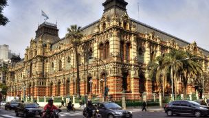 La esquina del Palacio de las Aguas Corrientes