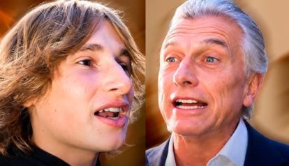 Valen Rizzuti y Mauricio Macri