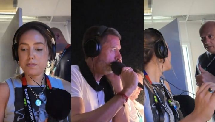 El insólito blooper que protagonizaron Sofi Martínez y Pablo Giralt en una transmisión del Mundial 2026: "No rompás los huevos"