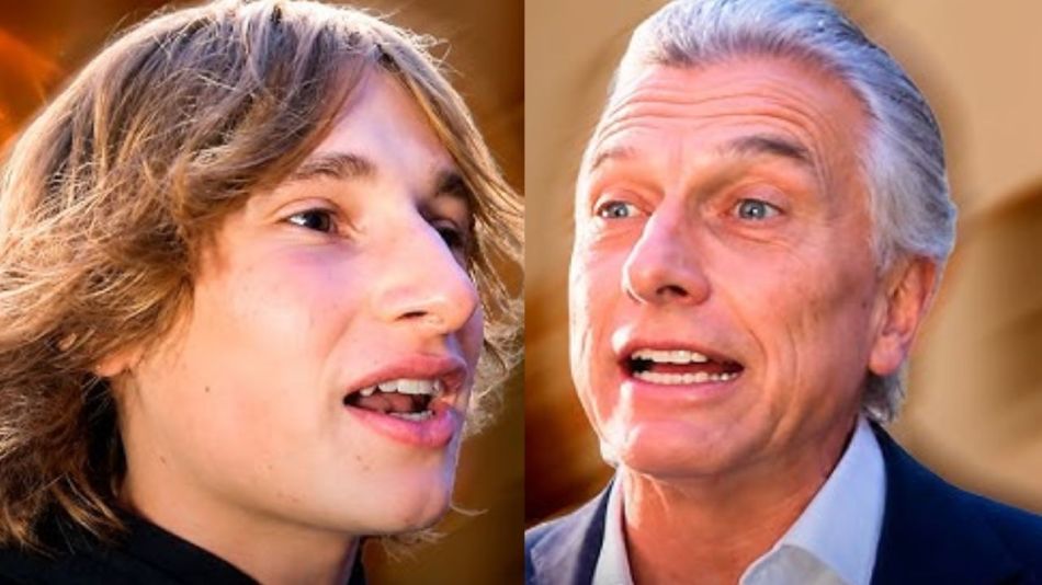 Valen Rizzuti y Mauricio Macri