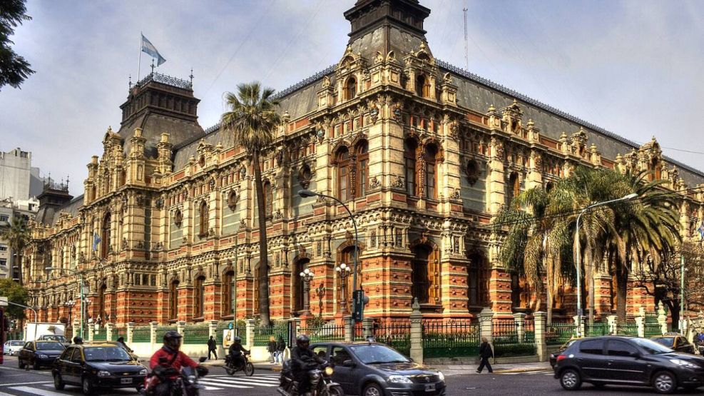 La esquina del Palacio de las Aguas Corrientes