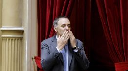 Manuel Adorni, en una de sus visitas al Congreso.