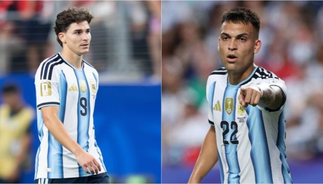 Julián Álvarez y Lautaro Martínez