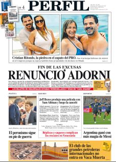 La tapa del Diario PERFIL del domingo 28 de junio de 2026