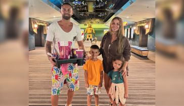 Lucas Trejo, su esposa Yanina Maranella, y sus hijos Aarón y Ainhoa