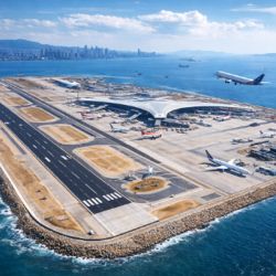 El mega aeropuerto marítimo está en marcha.