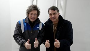 Javier Milei y Flávio Bolsonaro
