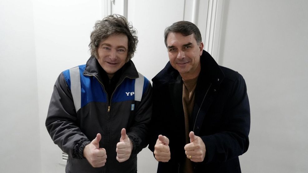 Javier Milei y Flávio Bolsonaro