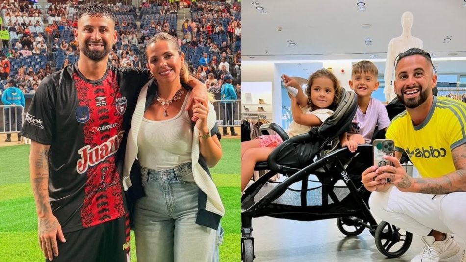 Lucas Trejo, si esposa Yanina Maranella, y sus hijos Aarón y Ainhoa
