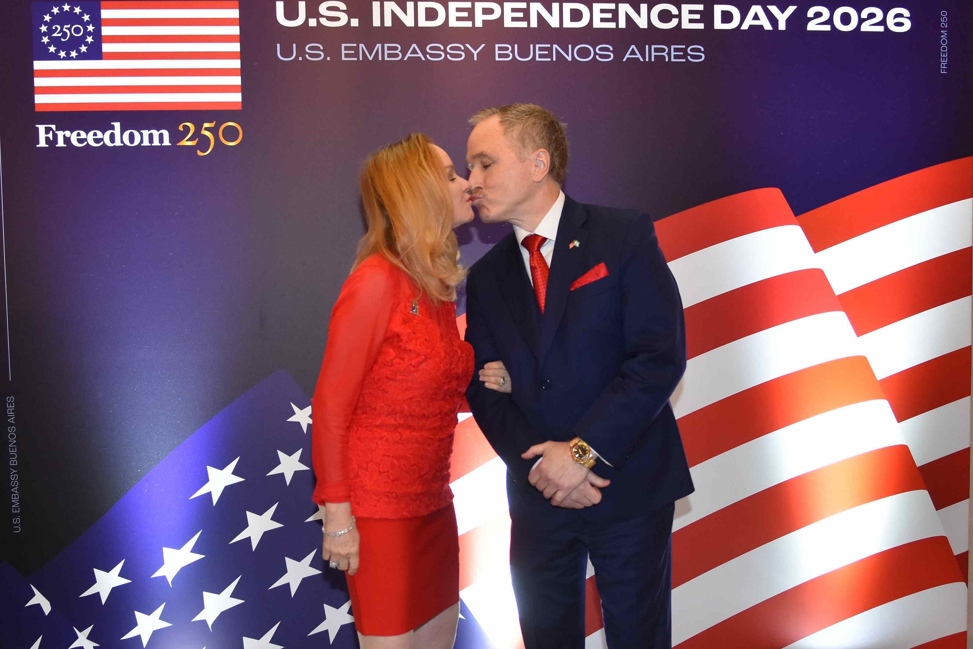 Fiesta por los 250 años de la independencia de Estados Unidos.