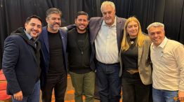 Los socialistas Paulon y Chamorro con Bianco 
