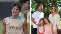 Giuliano Simeone - Cholo Simeone y Carla Pereyra con sus hijas, Valentina y Francesca