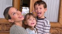 Noelia Marzo y sus hijos, Donatello y Alfonsina
