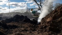 Escape de gas en la Autopista Dellepiane