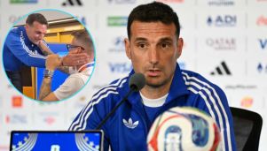 Lionel Scaloni y Germán Denis