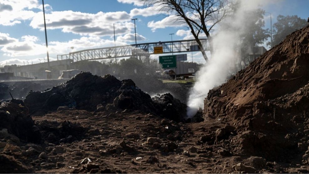 Escape de gas en la Autopista Dellepiane
