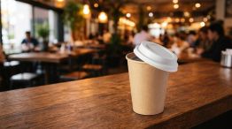 Café en tasa descartable