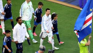 Lionel Messi en la previa a Argentina vs Cabo Verde
