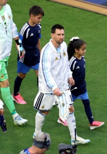 Lionel Messi en la previa a Argentina vs Cabo Verde