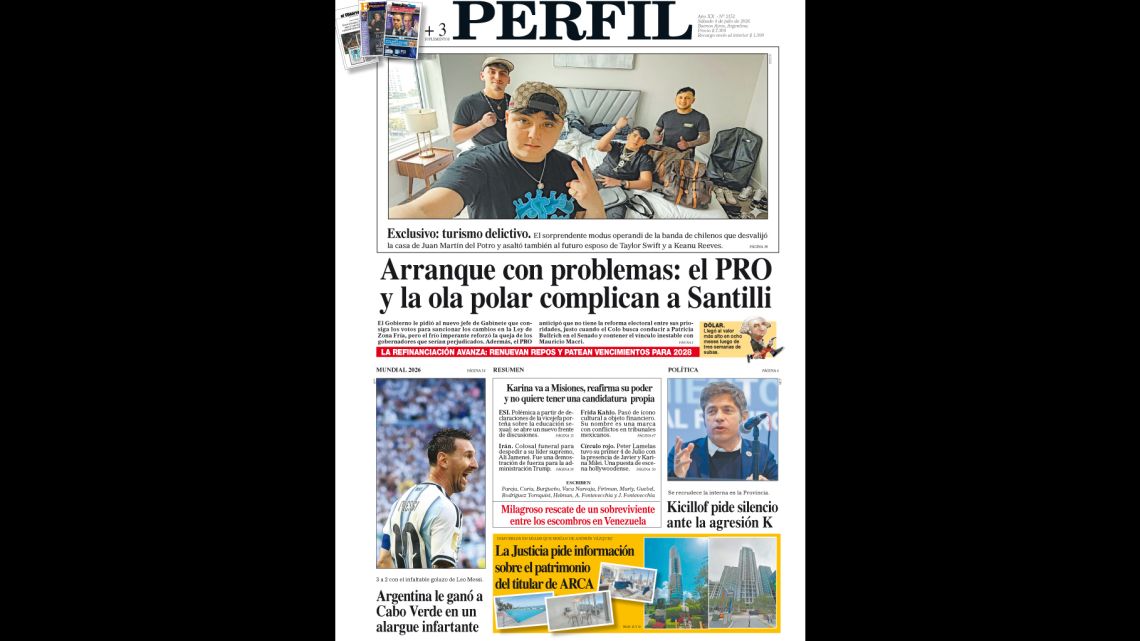 La tapa del Diario PERFIL del sábado 4 de julio de 2026