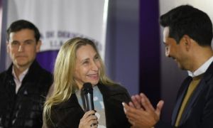 Karina Milei, en su visita a Misiones.