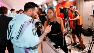 Sofia Martínez con Lionel Messi