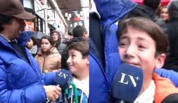 El emotivo momento de Robertito Funes Ugarte con un nene