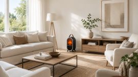 Cómo calefaccionar la casa con estilo: el nuevo calefactor minimalista que es furor en el diseño de interiores