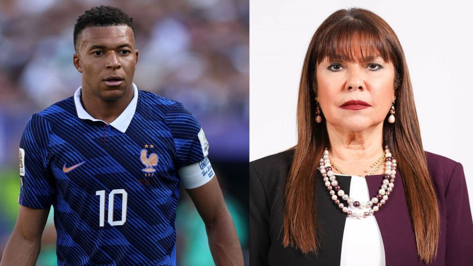 Kylian Mbappé y Celeste Amarilla