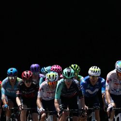 El ciclista francés Joris Delbove, del equipo TotalEnergies, lidera una escapada durante la tercera etapa de la 113.ª edición del Tour de Francia, un recorrido de 195,9 km entre Granollers (España) y Les Angles (sur de Francia). | Foto:ANNE-CHRISTINE POUJOULAT / AFP