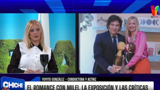 Yuyito González y Javier Milei