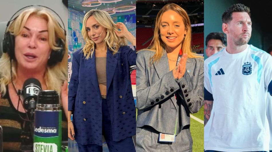 Yanina Latorre, Tamara Pettinato, Sofi Martínez y Lionel Messi