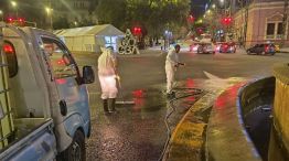 Limpieza después de los festejos en Córdoba