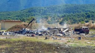 Incendio fábrica de pirotecnia en Italia
