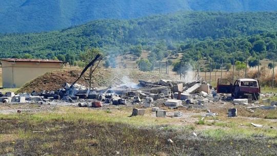 Incendio fábrica de pirotecnia en Italia