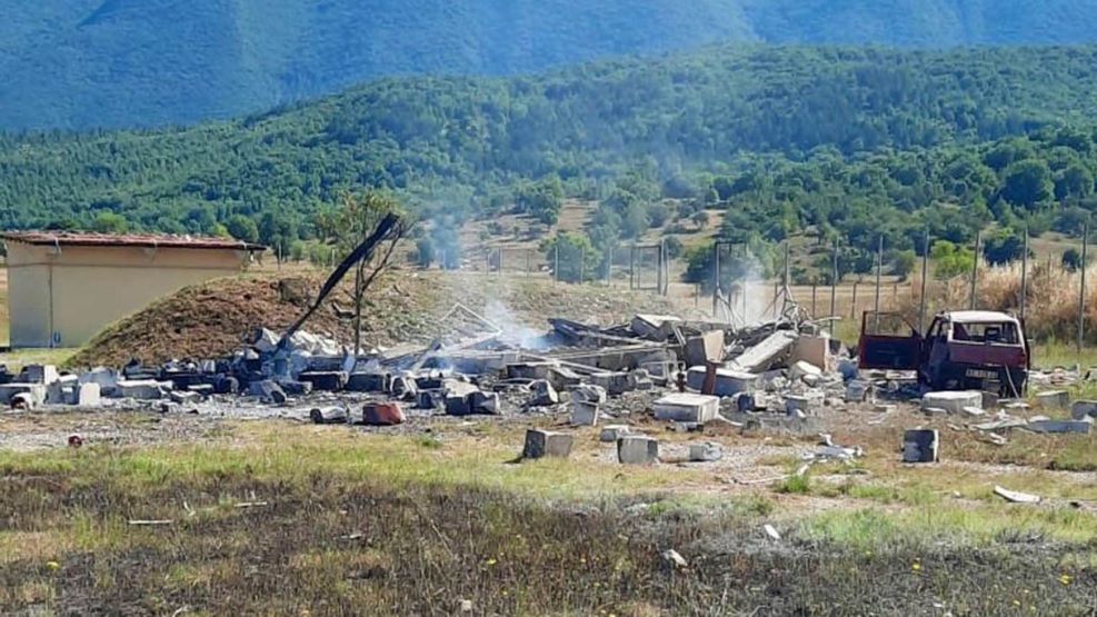 Incendio fábrica de pirotecnia en Italia