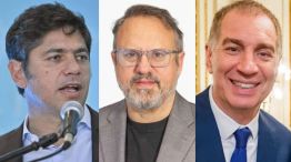 Axel Kicillof, Diego Valenzuela y Diego Santilli