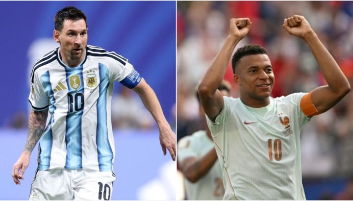 Lionel Messi y Kylian Mbappé