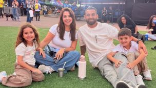 Lucas Trejo, su esposa Yani Maranella y sus hijos Ainhoa y Aaron