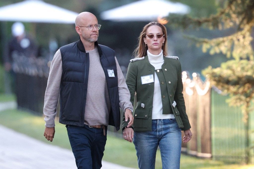 Sun Valley, 2026. Sofía y Daniel Ek, cofundador y CEO de Spotify.
