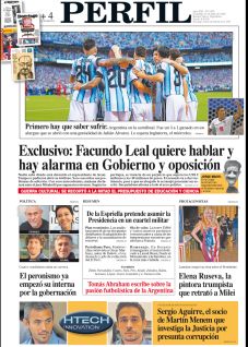 La tapa del Diario PERFIL del domingo 12 de julio de 2026.