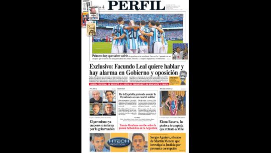 La tapa del Diario PERFIL del domingo 12 de julio de 2026.