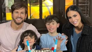 Axel junto a sus hijos Gregorio y Fermín