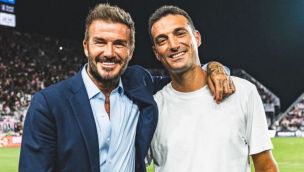 Lionel Scaloni y David Beckham