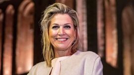 Máxima Zorreguieta deslumbró con un look llamativo para andar en bicicleta