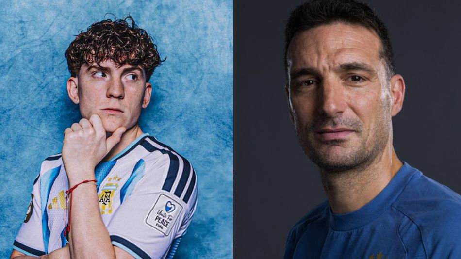 Colo Barco y Lionel Scaloni